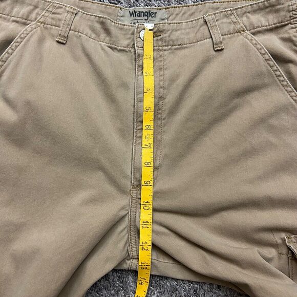 Vintage Wrangler Cargo Pants Military Baggy Fit y2k 36x32 (37x32) Beige Tan - Picture 4 of 9